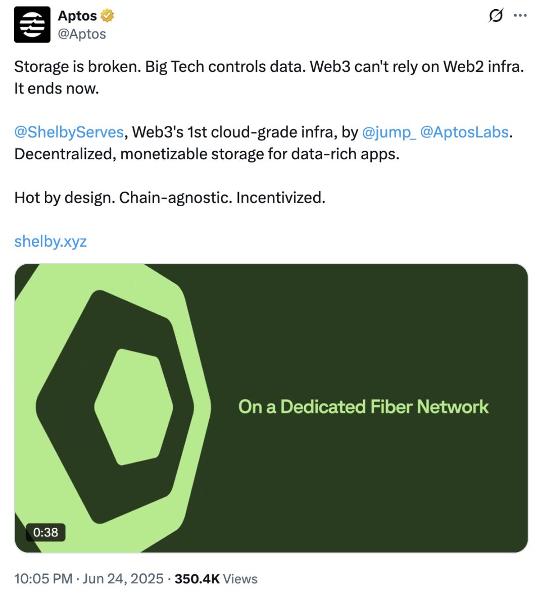 Aptos携手Jump推出热数据协议Shelby,能否逆风翻盘? image 0