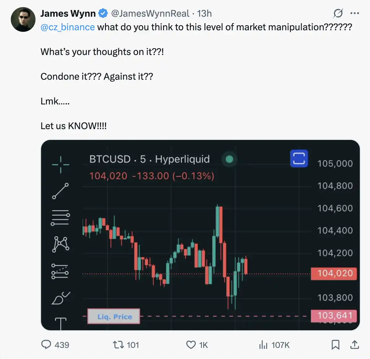 是“赌徒”还是营销工具?James Wynn的疯狂交易为何被疑为Hyperliquid代言 image 2