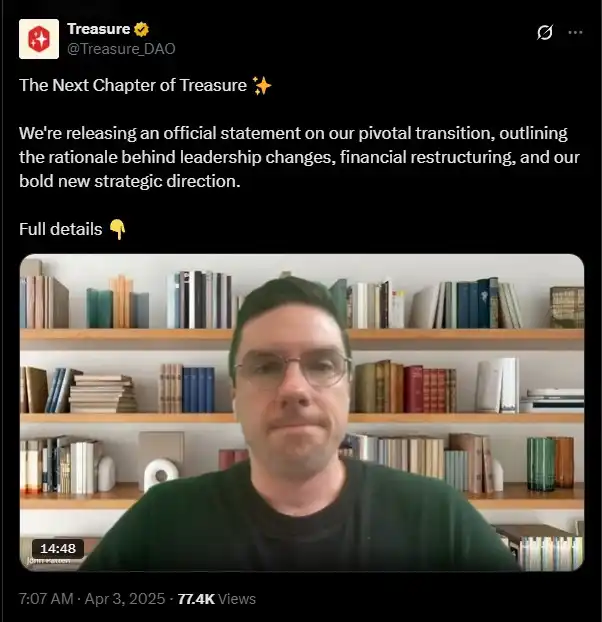 要做Web3任天堂的TreasureDAO，是如何走向失败的？ image 1