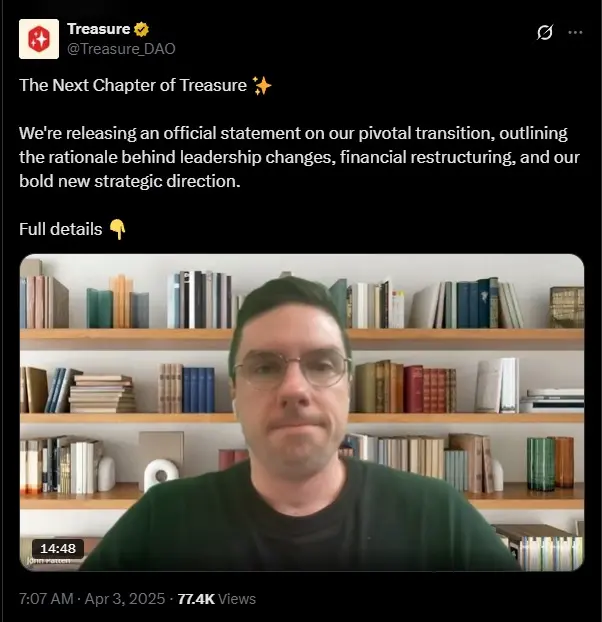 要做 Web3 任天堂的 TreasureDAO，是如何走向失败的？ image 1