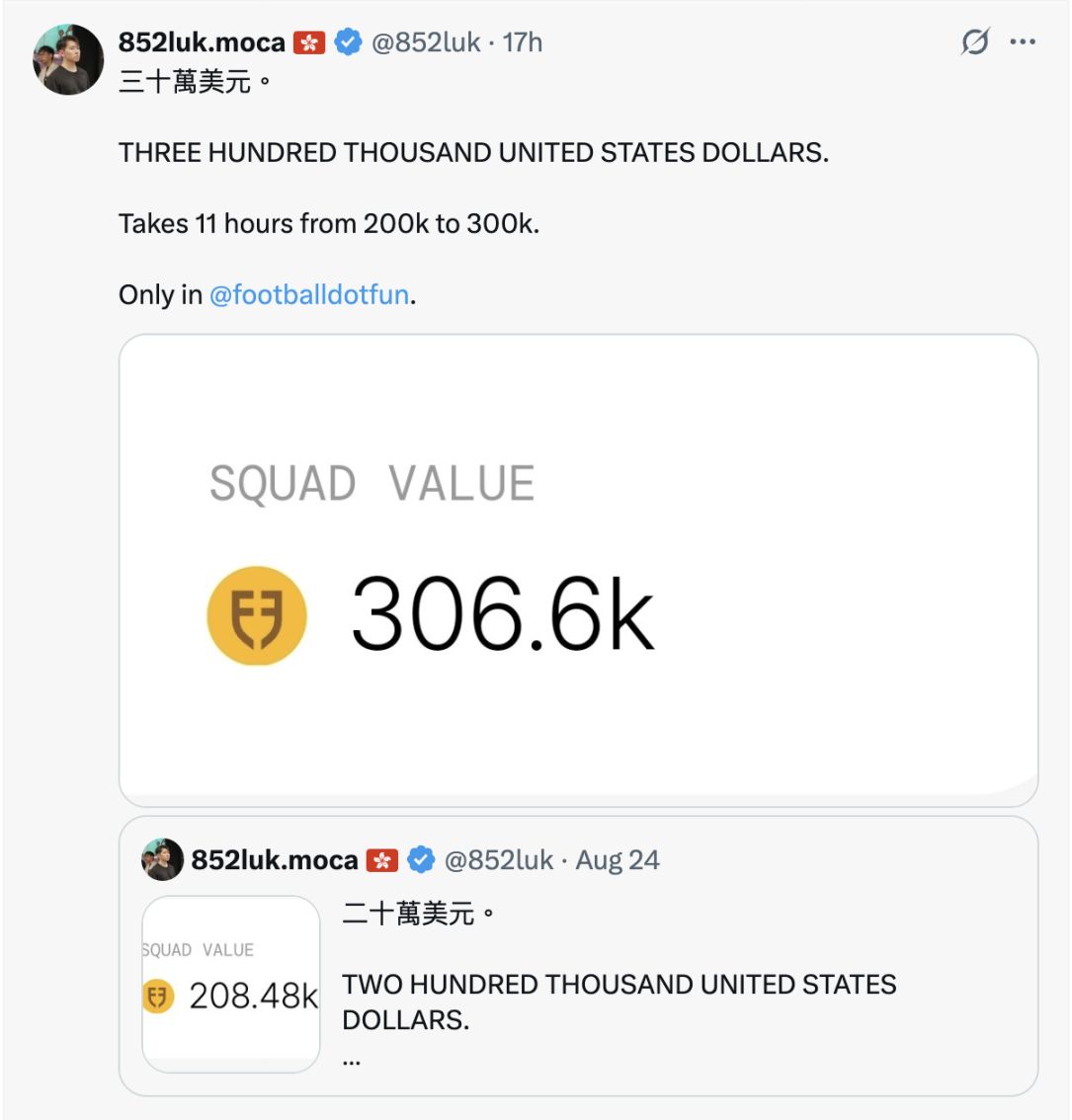 Web3 足球游戏 Football.Fun 席卷 Base：日交易量破千万，庞氏争议浮现 image 0